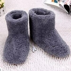 Winter USB Powered Plush Heating Slippers Size 9.5
